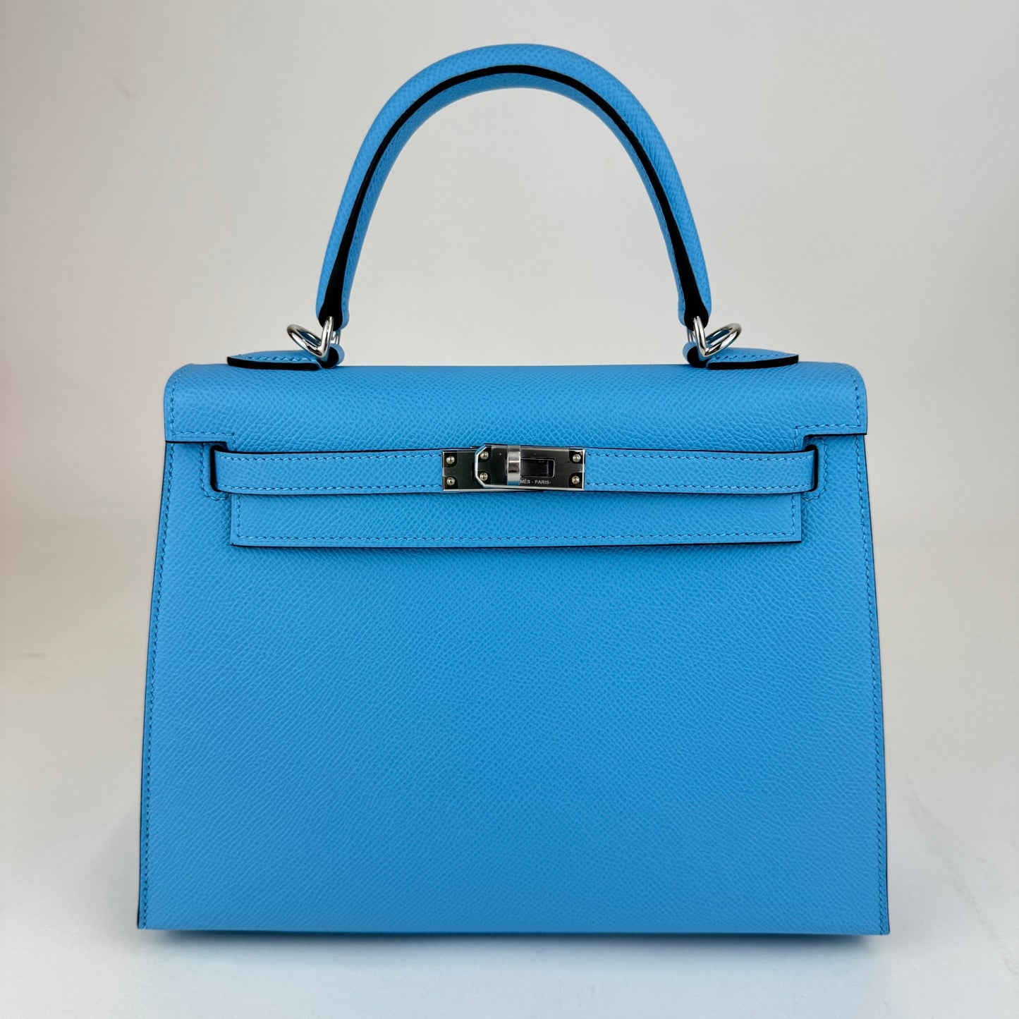 Kelly25 Sellier ケリー25セリエ Celeste セレステ  PHW シルバー金具 Epsom エプソン Stamp-K K刻印