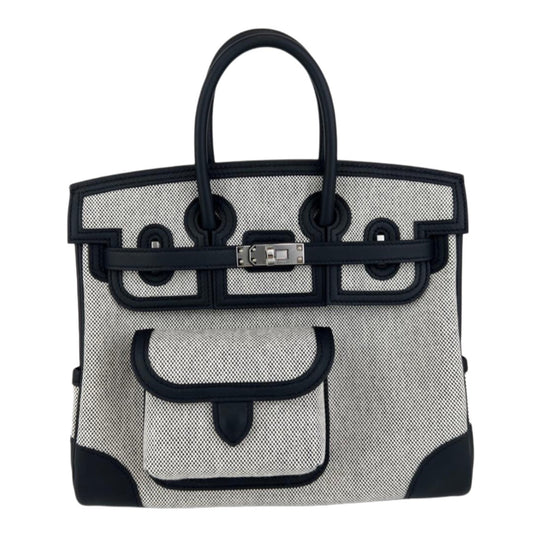 Birkin25 cargo バーキン25 カーゴ Black ブラック Toile goelan/Swift トワルゴエラン/スイフト PHW シルバー金具 Stamp-K K刻印