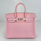 Birkin25 バーキン25 Rose sakura ローズサクラ PHW SV金具 Stamp-D D刻印