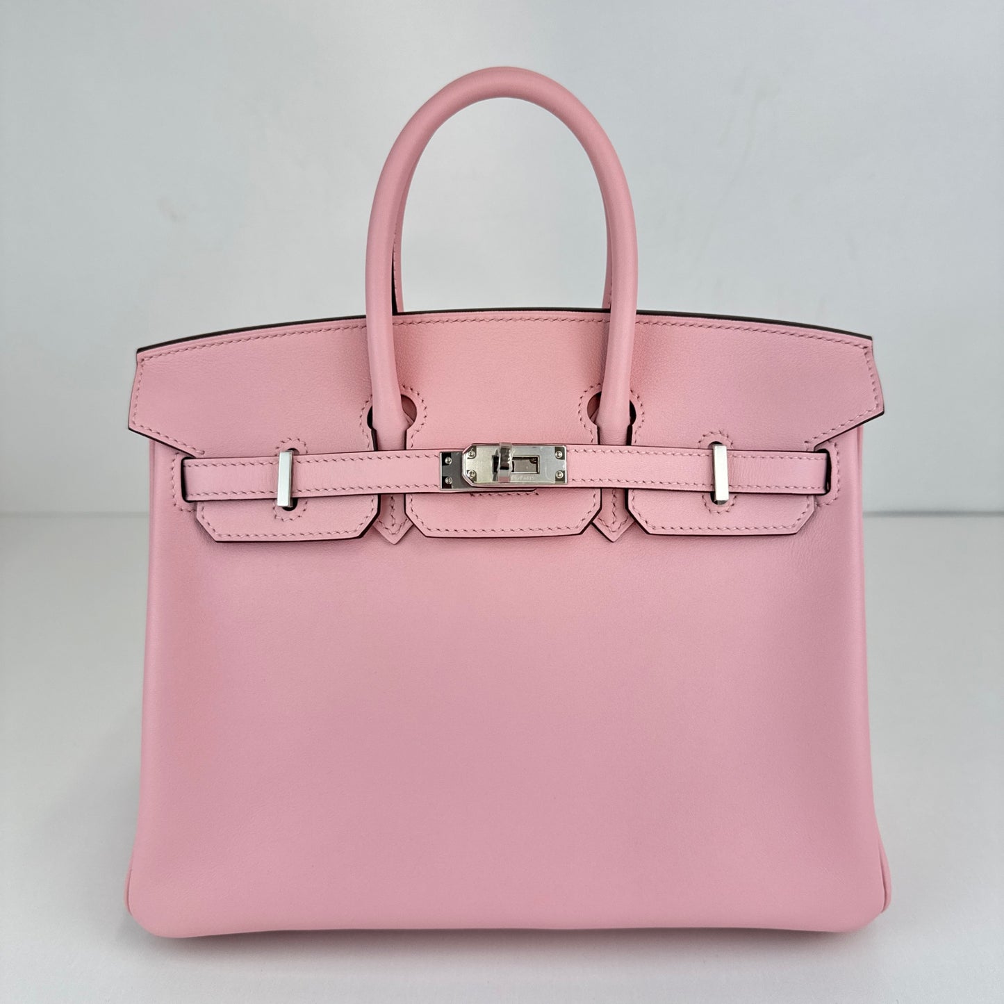 Birkin25 バーキン25 Rose sakura ローズサクラ PHW SV金具 Stamp-D D刻印