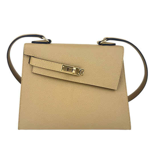 Mini kelly disorder ミニケリー 無秩序 Poussiere プシエール PMBHW  シャンパンゴールド金具 Stamp-K K刻印 Epsom エプソン