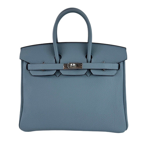 Birkin25 Verso バーキン25 ヴェルソ Bleu lin/Beige de weimar ブルーリン/ベージュドワイマール  PHW シルバー金具 Togo トゴ Stamp-U U刻印