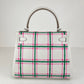 Kelly25 tartan light ケリー25タータン ライト Stamp-K K刻印 Swift スイフト Gris pale/Bubblegum/Vert moyen PHW シルバー金具