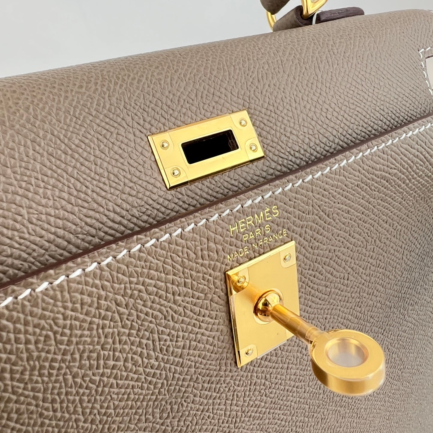 Kelly25 ケリー25 セリエ　Etoupe エトープ　GHW ゴールド金具　Stamp-K K刻