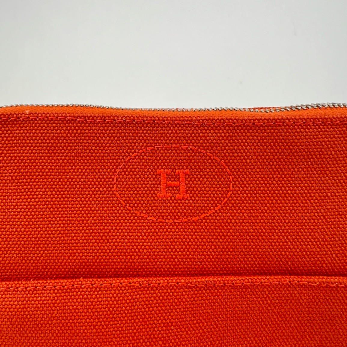 Hermès エルメス Trousse Bolide mini ボリードポーチ ミニ 綿100% Orange feu オレンジフー