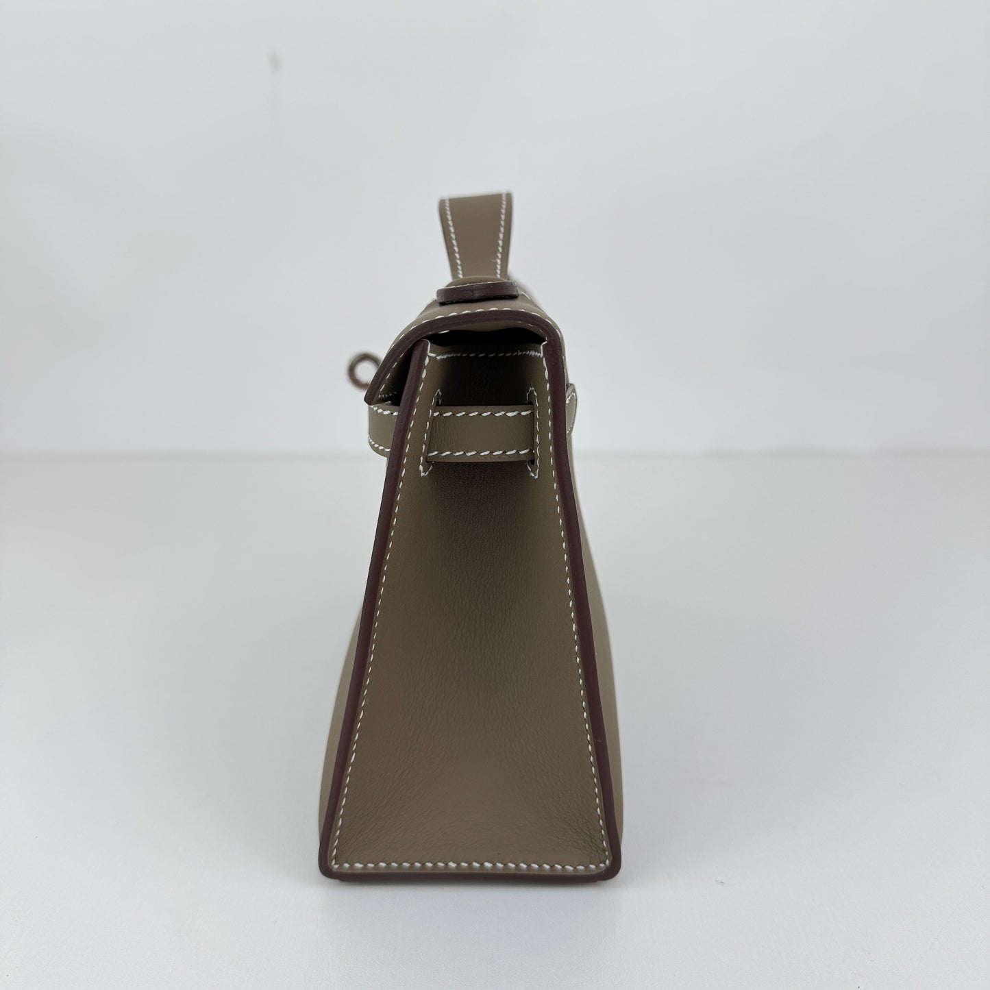 Pochette kelly ケリーポシェット Etoupe エトープ PHW シルバー金具 Stamp-K K刻印 Swift スイフト