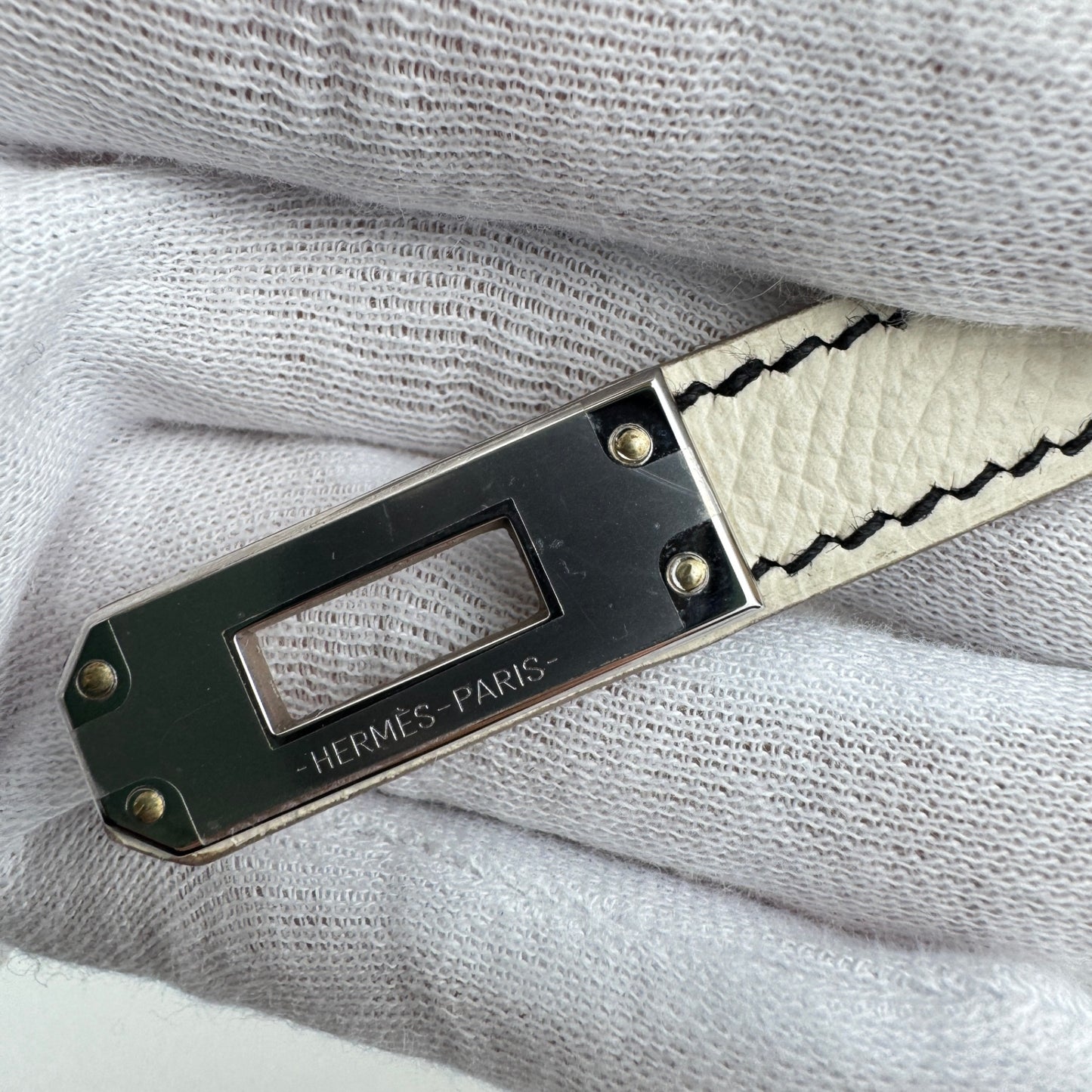 Mini kelly HSS ミニケリーHSS Stamp-W W刻印 Epsom エプソン Craie/Black クレ/ブラック PHW シルバー金具