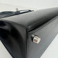 Hermès エルメス Kelly25 sellier ケリー25 セリエ Stamp-W W刻印  Box ボックス Black ブラック PHW シルバー金具