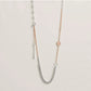 新品未使用 HERMES エルメス Mix and h long necklace ミックス＆Hロングネックレス RG金具 ローズゴールド/シルバー