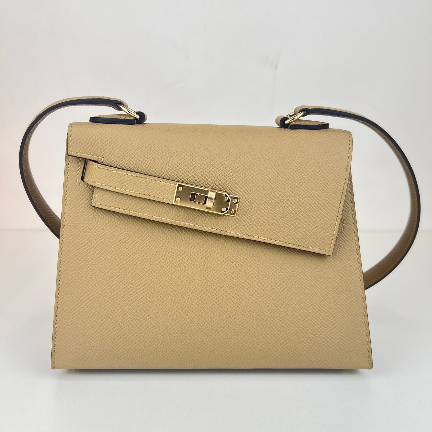 Mini kelly disorder ミニケリー 無秩序 Poussiere プシエール PMBHW  シャンパンゴールド金具 Stamp-K K刻印 Epsom エプソン