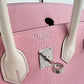 Birkin25 PO バーキン25パーソナルオーダー Rose sakura/Nata ローズサクラ/ナタ  PHW シルバー金具 Chevre シェーブル Stamp-B B刻印