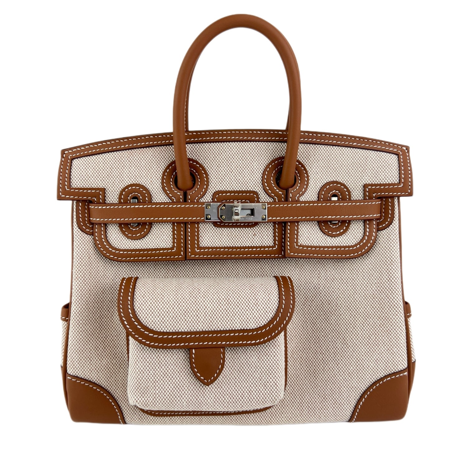 Birkin25 cargo バーキン25 カーゴ Gold ゴールド Toile goelan/Swift トワルゴエラン/スイフト PHW シルバー金具 Stamp-K K刻印