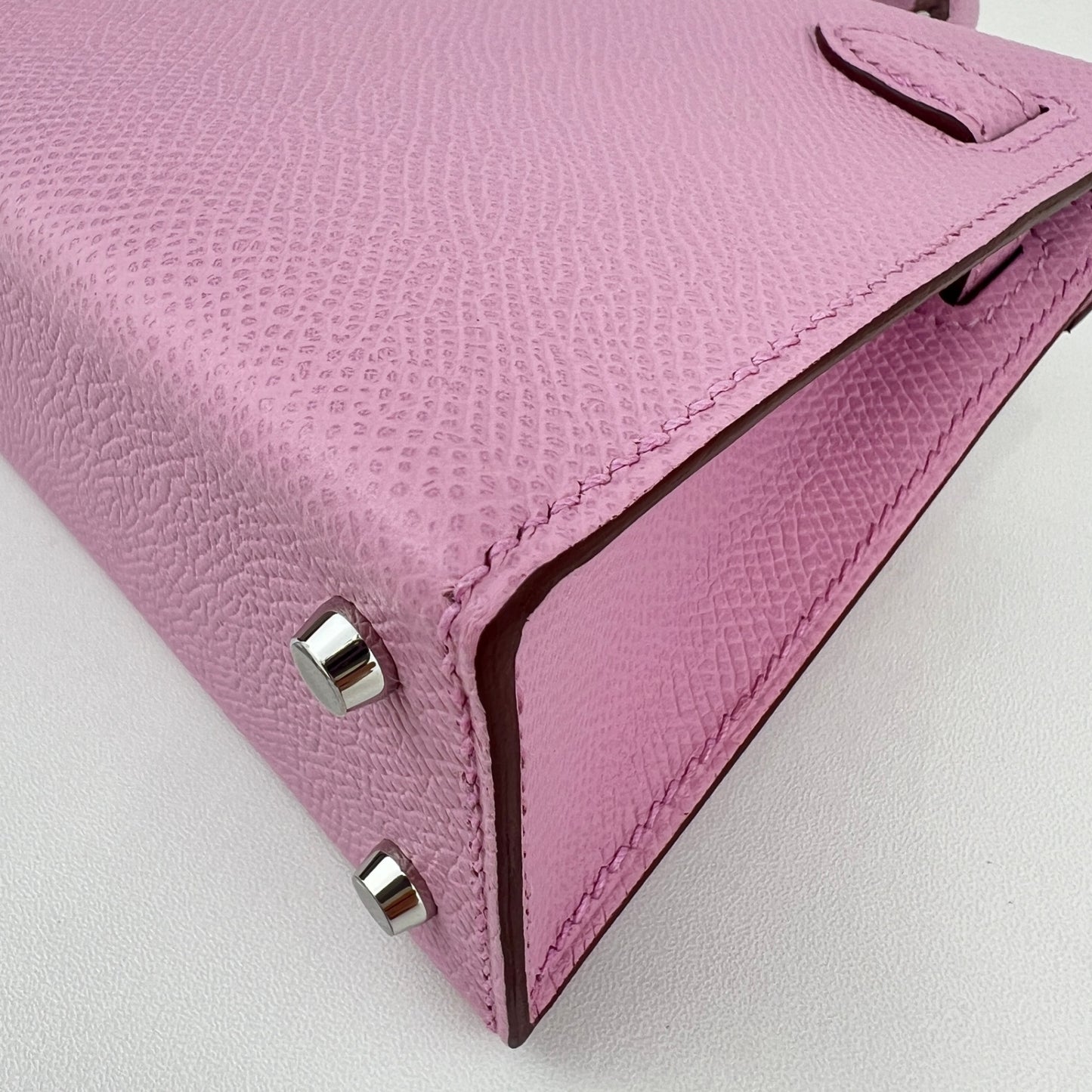 Mini kelly ミニケリー Mauve sylvestre モーヴシルベストル Epsom エプソン PHW シルバー金具 Stamp-K K刻印