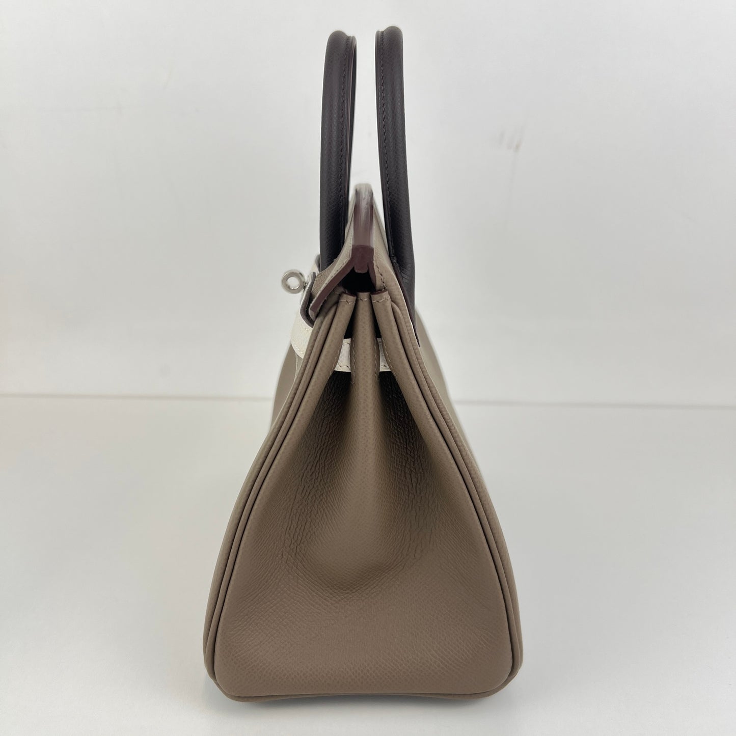 Birkin25 tricolor バーキン25 トリコロール Etoupe エトープ PHW シルバー金具 Stamp-B B刻印 Epsom エプソン