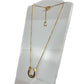 ジョケットネックレス、スモールモデル  Jockette necklace ブラック/イエローゴールドメッキ Black / GHW