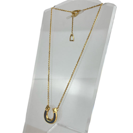 ジョケットネックレス、スモールモデル  Jockette necklace ブラック/イエローゴールドメッキ Black / GHW