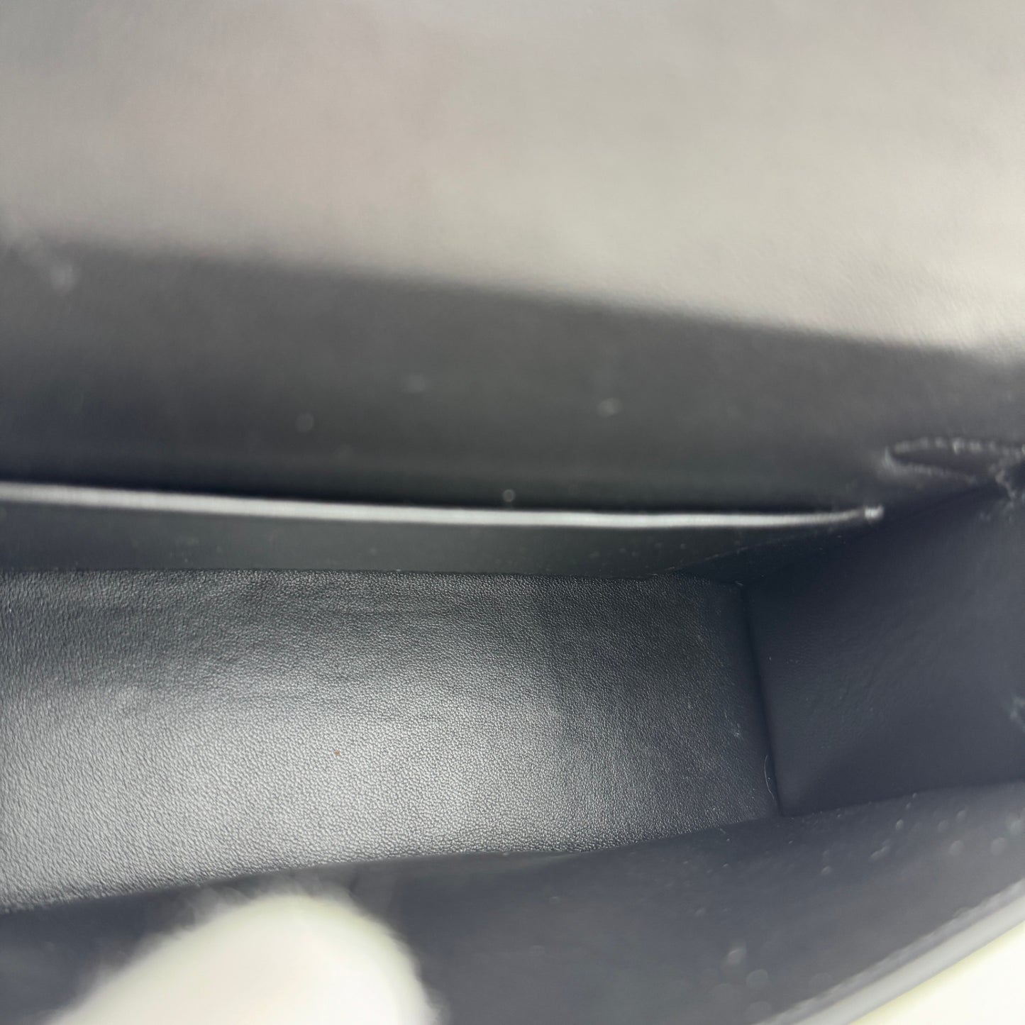 Mini kelly cloute ミニケリークルーテ Stamp-B B印 Boxcalf ボックスカーフ Black　ブラック PHW シルバー金具