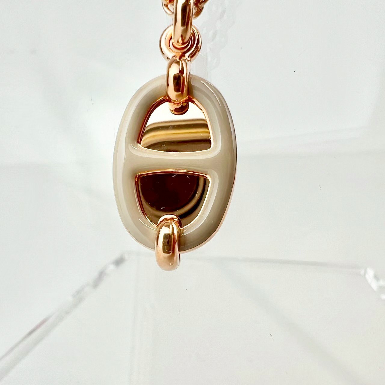 Mini Maillon pendant ミニ マイヨン ペンダント Cream Rosegold クリーム ローズゴールド メタル