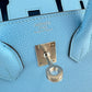 Birkin25 sellier バーキン25 セリエ Celeste セレステ U刻 PHW シルバー金具 Epsom エプソン