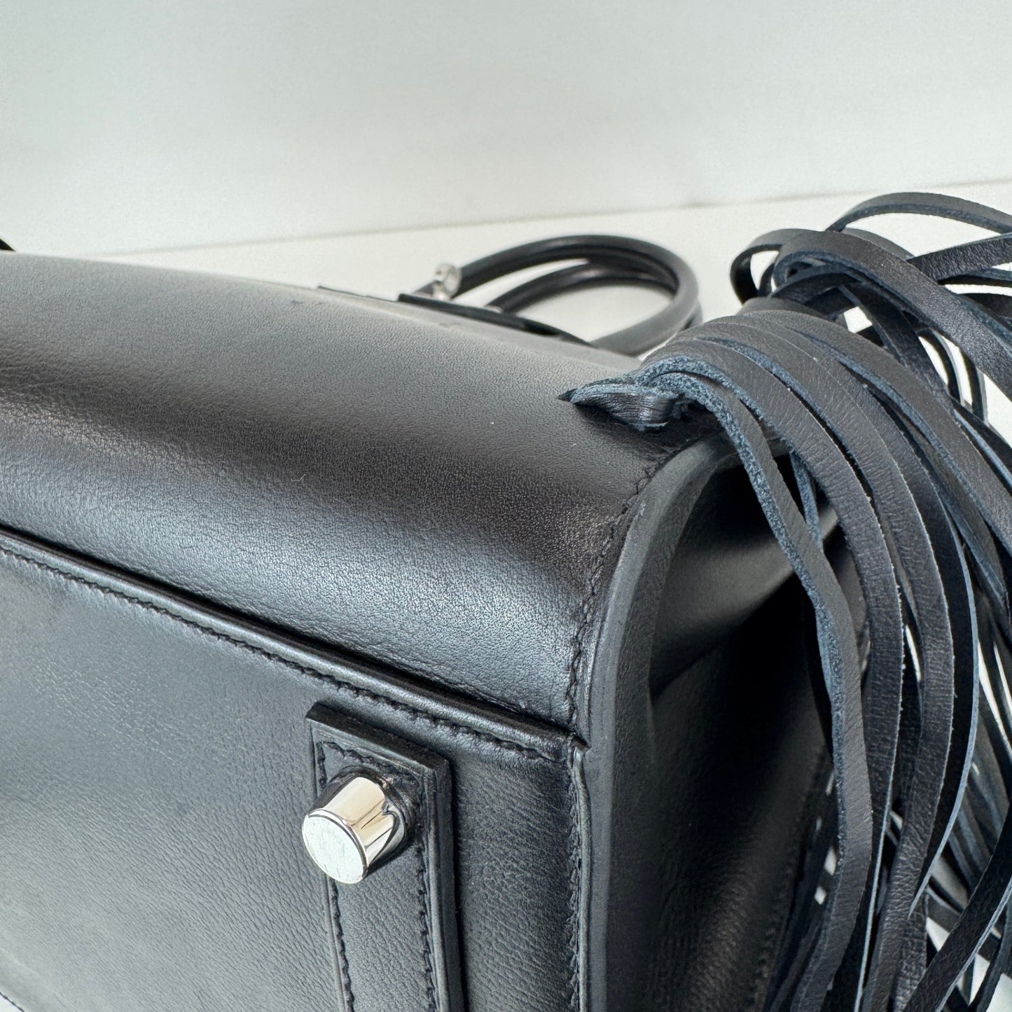 Birkin35 anate バーキン35アナーテ Stamp-W W刻印 Evergrain エヴァーグレイン Black ブラック PHW シルバー金具