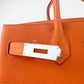 Birkin30 バーキン30 Orange オレンジ  PHW シルバー金具 Togo トゴ Stamp-W W刻印