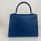 Hermès エルメス Kelly25 ケリー25 Stamp-W W刻印 Madame/Crocodile マダム/クロコダイル Deep blue ディープブルー PHW シルバー金具