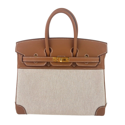 Birkin25 バーキン25 Gold ゴールド Toile H/Swift トワルアッシュ/スイフト GHW ゴールド金具 Stamp-W W刻印