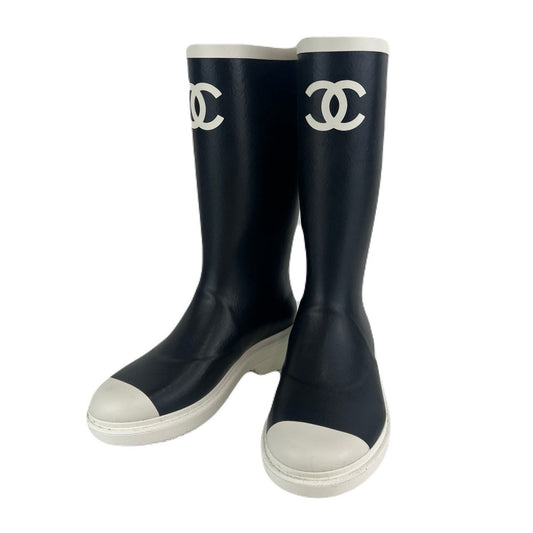 ココマーク レインブーツ 長靴 サイズ37(23.5センチ)　ブラック