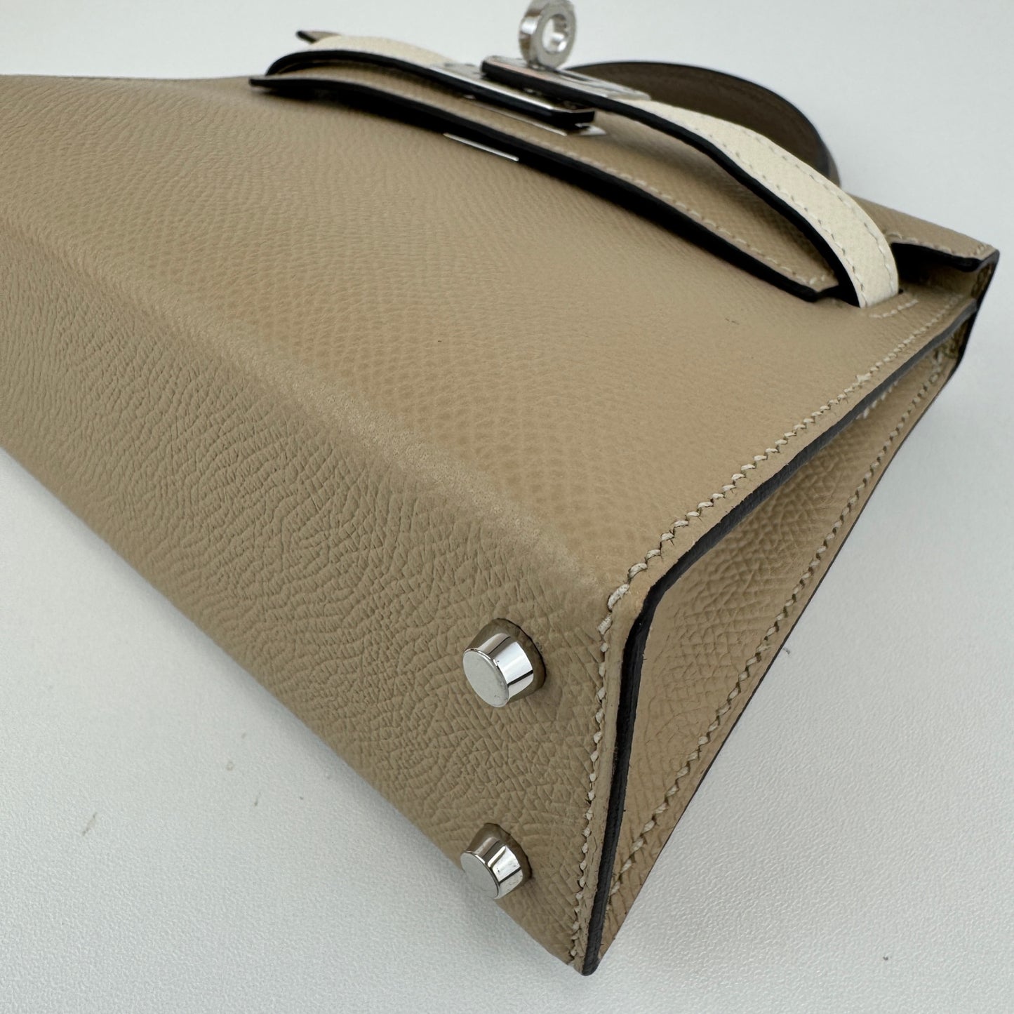 Mini kelly tricolor ミニケリートリコロール Trench トレンチ PHW シルバー金具 Stamp-K K刻印 Epsom エプソン