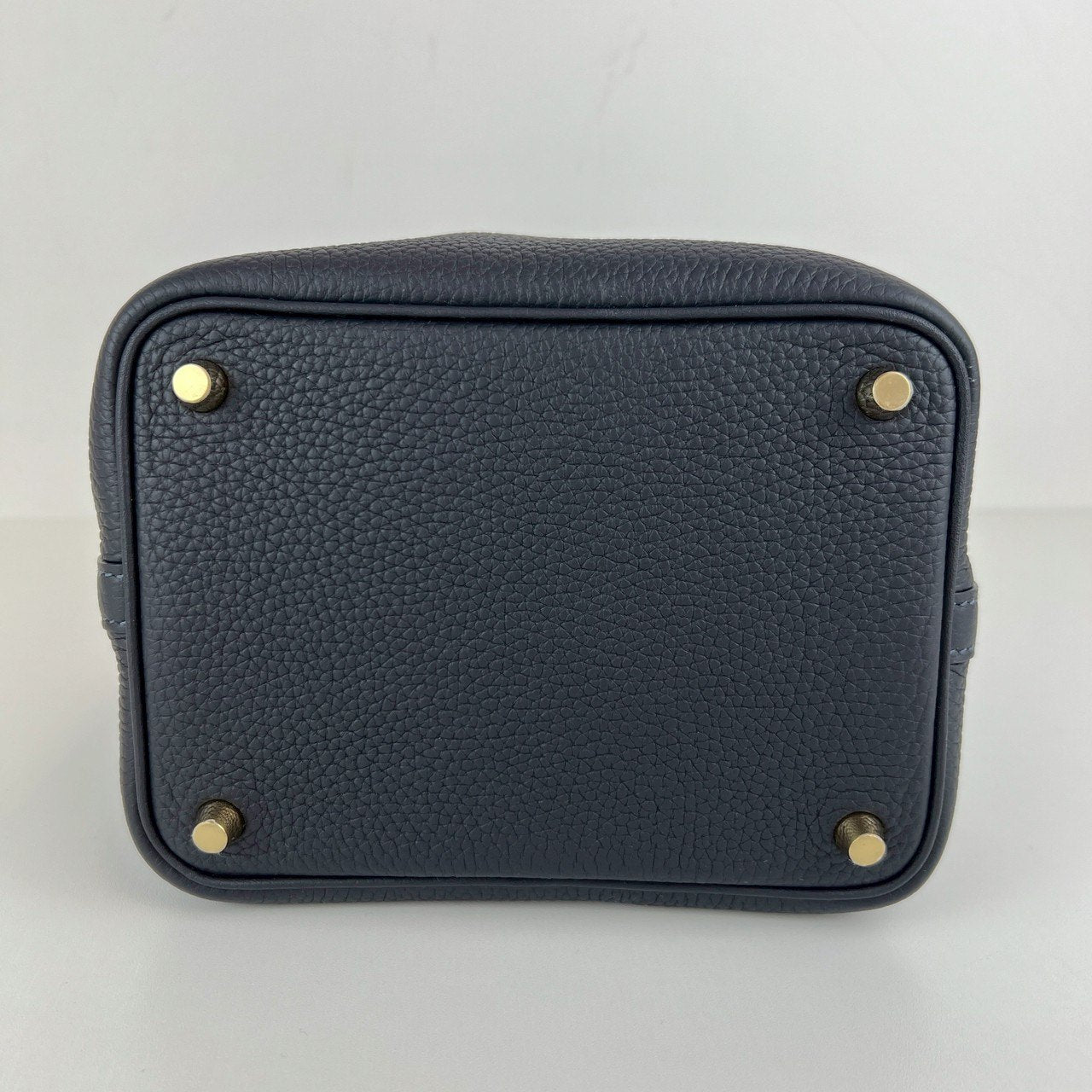 Picotin Lock PM ピコタンロック18 Blue nuit ブルーニュイ Taurillon clemence トリヨンクレマンス crocodile クロコダイル GHW ゴールド金具 Stamp-B B刻印