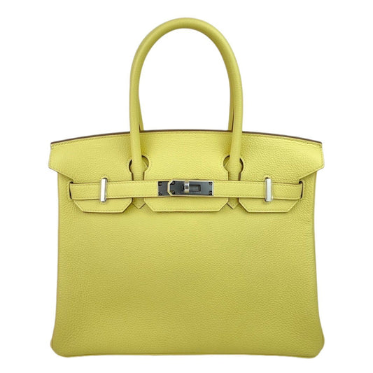 Birkin30 バーキン30 Jaune poussin ジョーヌプッサン Togo トゴ PHW シルバー金具 B刻 ハンドバッグ レディースバッグ