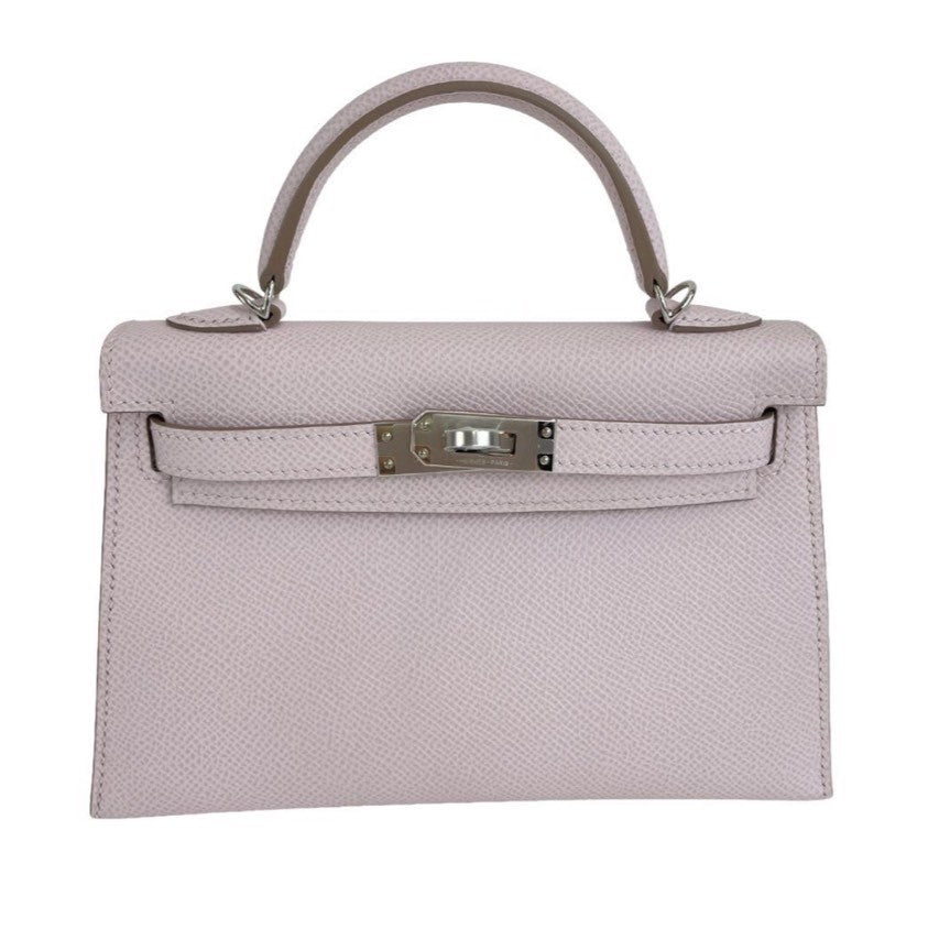 Mini kelly ミニケリー Mauve Sylvestre　モーヴシルベストル  PHW シルバー金具 Epsom エプソン Stamp-B B刻印