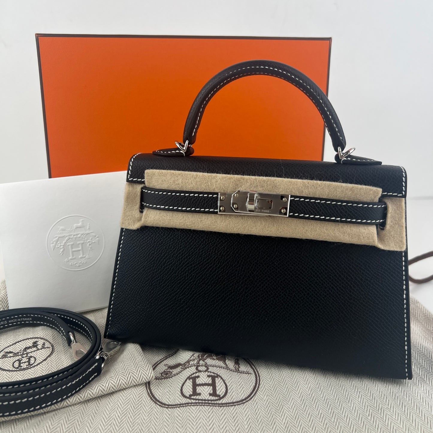 Mini kelly HSS ミニケリーHSS Black ブラック PHW シルバー金具 Stamp-K  K刻印