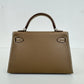 Mini kelly ミニケリー Etoupe エトープ PHW シルバー金具 Stamp-K K刻印 Epsom エプソン