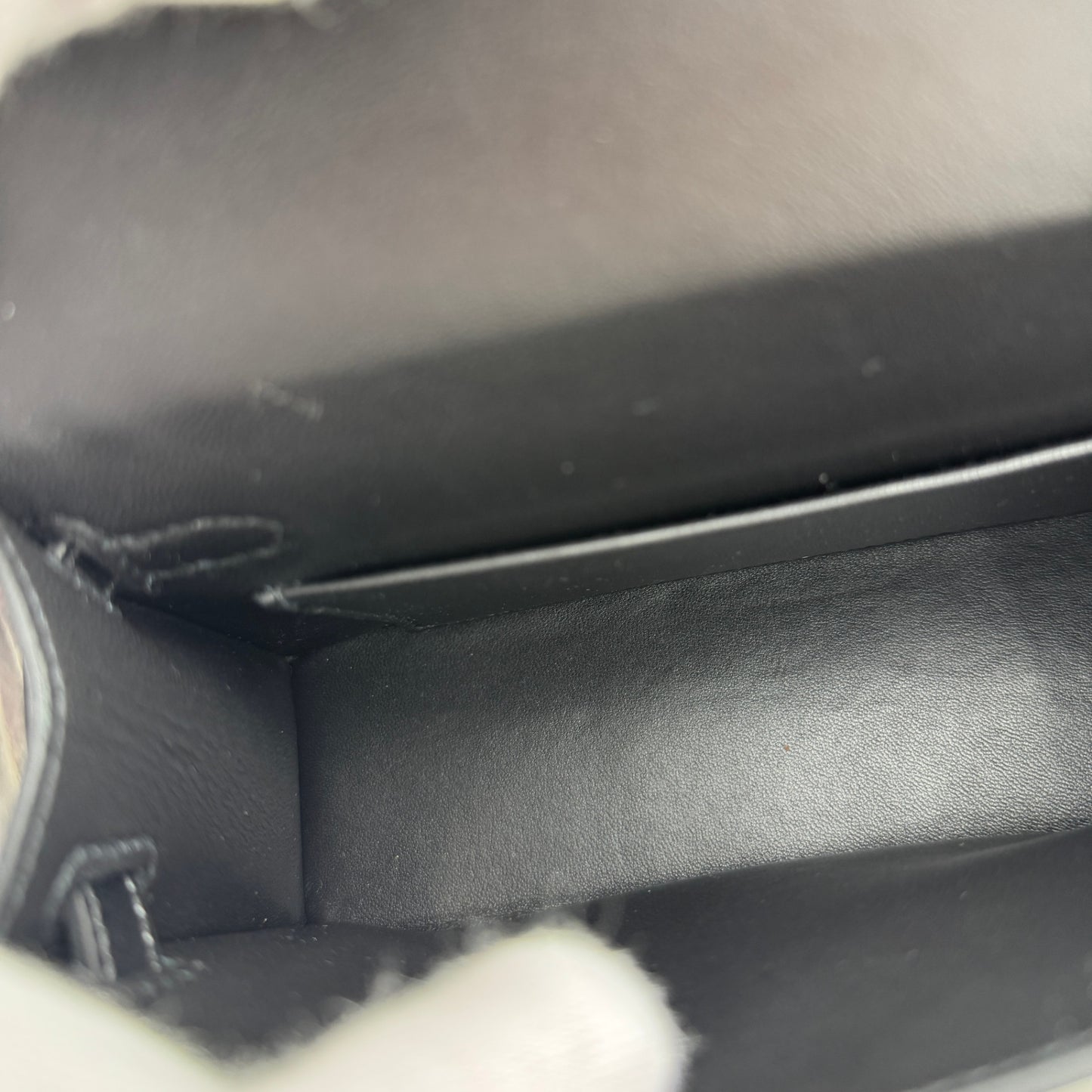 Mini kelly cloute ミニケリークルーテ Stamp-B B印 Boxcalf ボックスカーフ Black　ブラック PHW シルバー金具