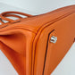 Birkin30 バーキン30 Orange オレンジ  PHW シルバー金具 Togo トゴ Stamp-W W刻印