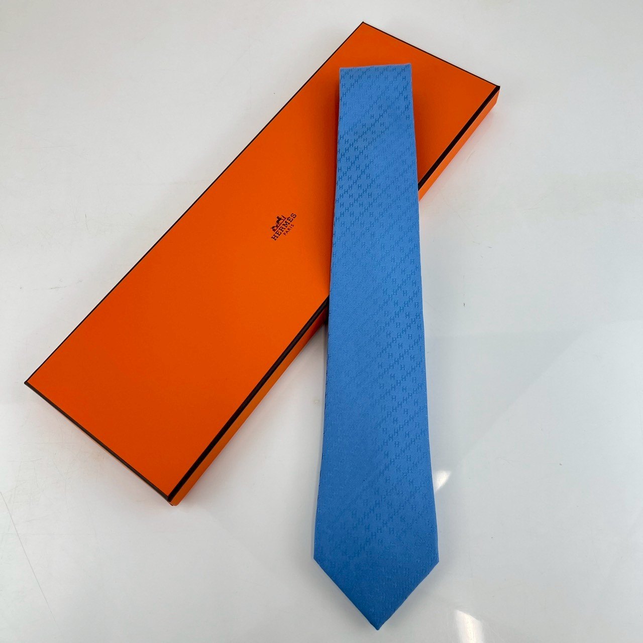 シルクタイ Faconnee ニューHタイ Faconnee New H tie BLUE LAC ブルーラック シルク