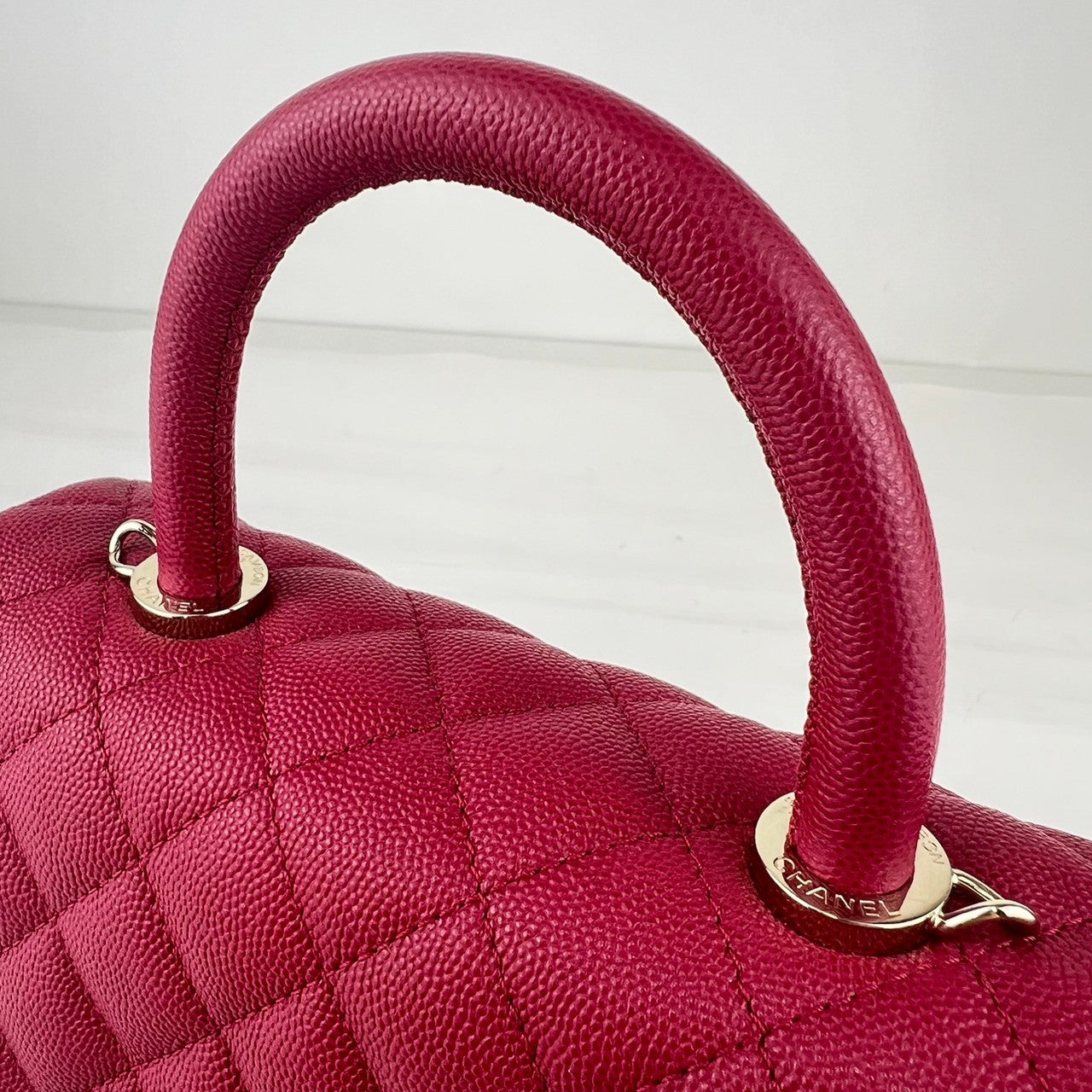 Coco Handle Mini ココハンドル ミニ Red レッド GHW ゴールド金具 Caviarskin キャビアスキン AS2215 30番台