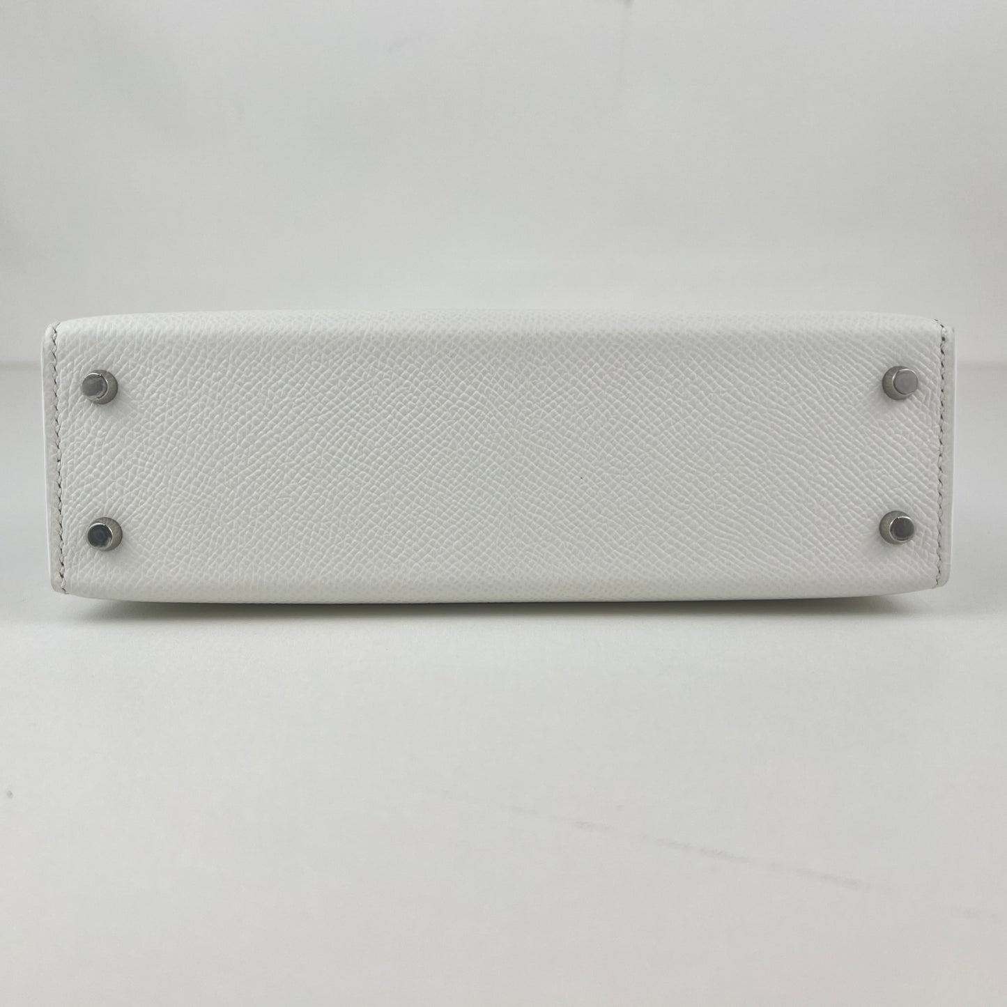 Mini kelly ミニケリー New white ニューホワイト Epsom エプソン PHW シルバー金具 Stamp-K K刻印