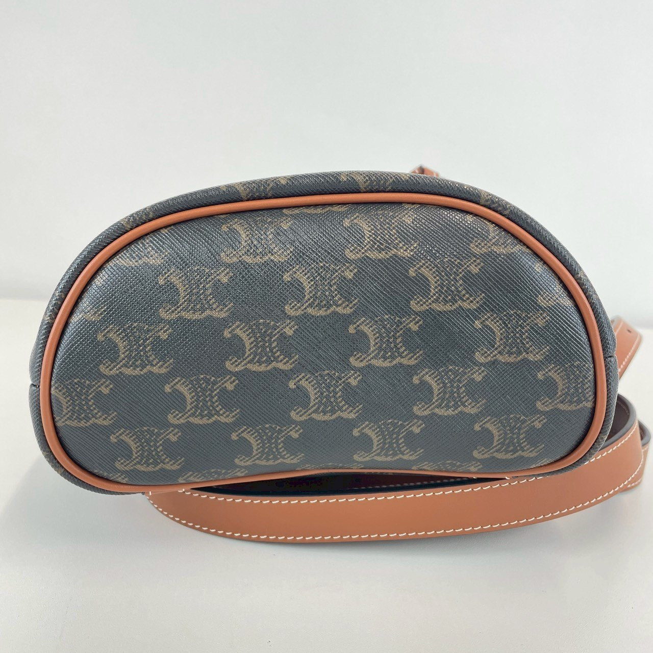 フォルコバックパックミニ トリオンフキャンバス カーフスキン タン