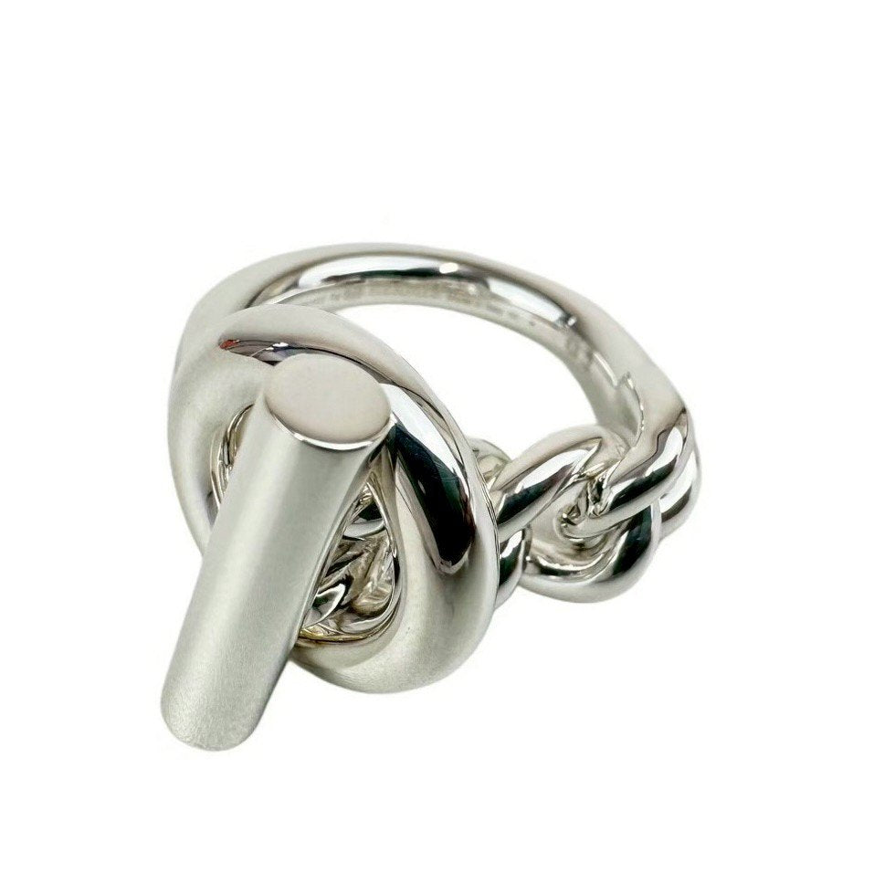 新品未使用 Hermès エルメス Croisette ring large model #52 クロワゼット　リング シルバー サイズ52 レディースアクセサリー　指輪
