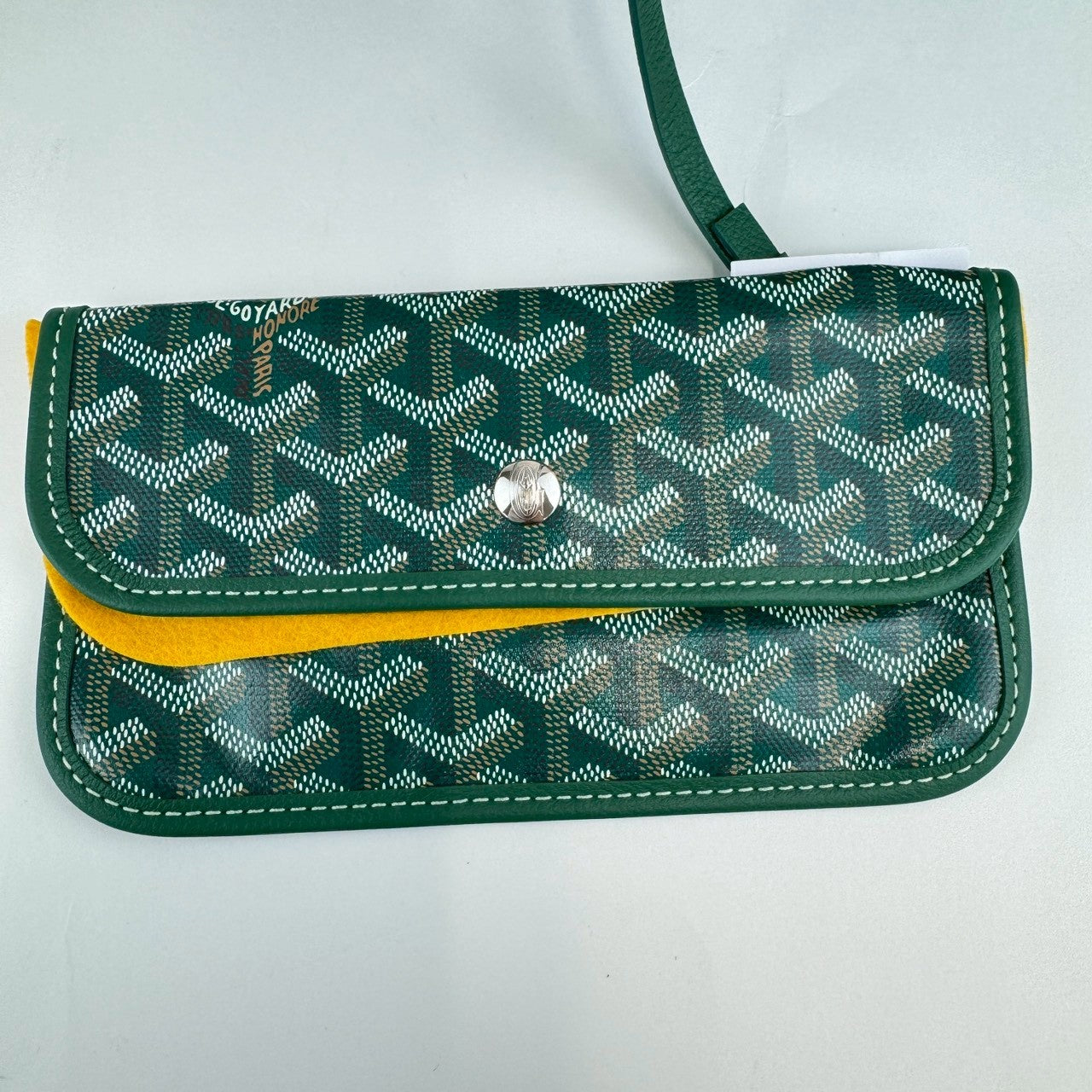 サンルイPM グリーン Green ゴヤールディンキャンバス シュヴロッシュカーフスキン