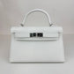 Mini kelly ミニケリー New white ニューホワイト Epsom エプソン PHW シルバー金具 Stamp-K K刻印