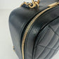 CHANEL シャネル ココマーク マトラッセ ヴァニティ トップハンドル  チェーンショルダーバッグ Black ブラック  GHW ゴールド金具 　AS3319 ICチップ