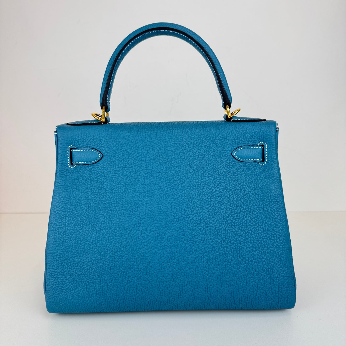 Kelly28 ケリー28 Bleu jean ブルージーン ゴールド金具 Stamp-W W刻印  Togo トゴ