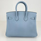 Birkin25 バーキン25 Blue lin  ブルーリン　PHW シルバー金具 Swift スイフト　Stamp-K K刻