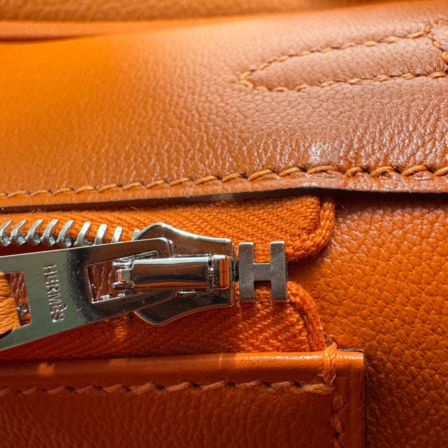Birkin25 バーキン25 Orange オレンジ PHW シルバー金具 Togo トゴ Stamp-K K刻印