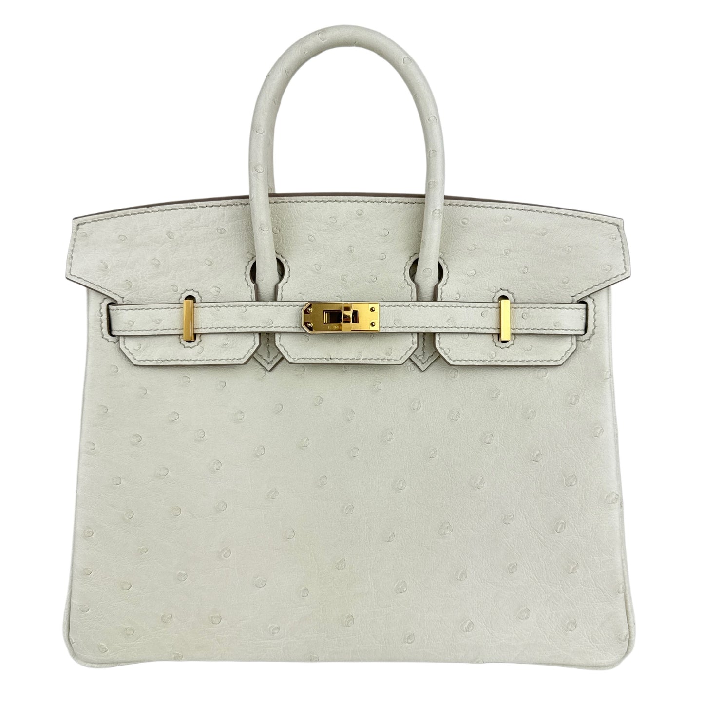 Birkin25 バーキン25 Beton ベトン　Ostrich オーストリッチ　Stamp-K K刻
