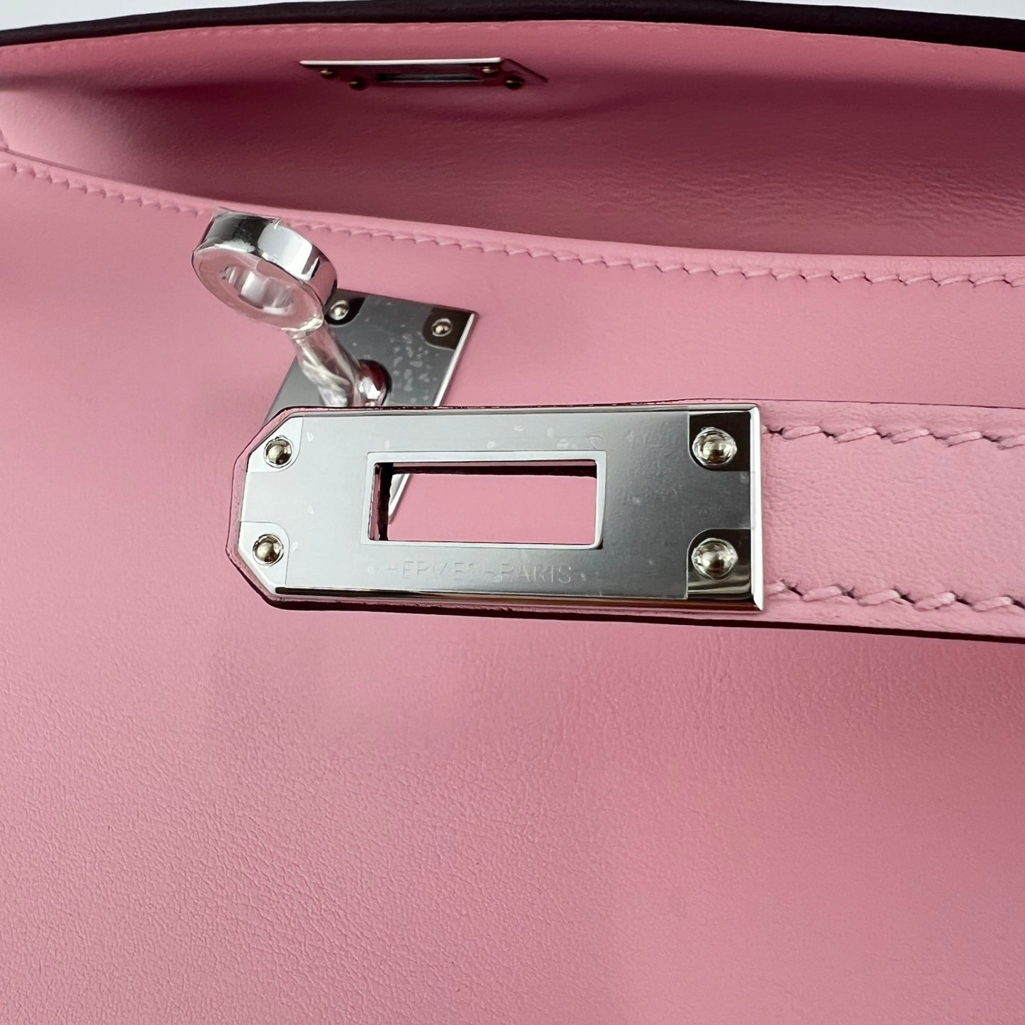 Pochette kelly ポシェットケリー Rose sakura ローズサクラ Swift スイフト PHW シルバー金具 Stamp-K K刻印