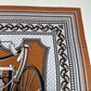 Hermès エルメス Châle 140 Les Roues de Phaéton  カレジュアン140(四輪馬車の車輪) カシミア70%、シルク30% キャラメル/グリシネ/ブラック Caramel/Gris chine/Black